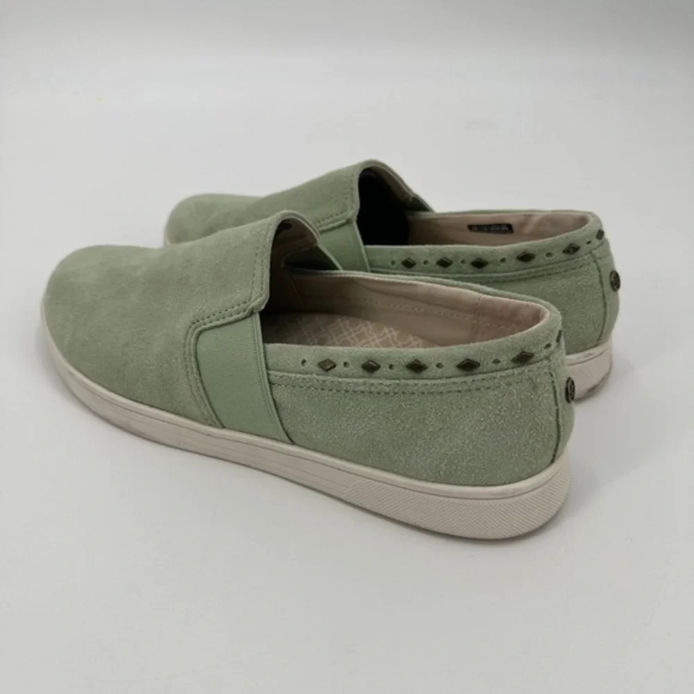 Men's Slip-On Casual Shoe in Sage Green